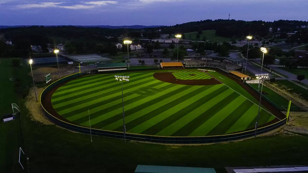 A photo of modern day Jack Critchfield Park, that is the baseball field at Slippery Rock University.