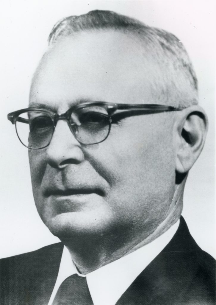 Close-up black and white photo of Norman N. Weisenfluh.